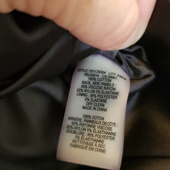 Elie Tahari Laser Cut Black Pencil Skirt - Picture 7 of 8